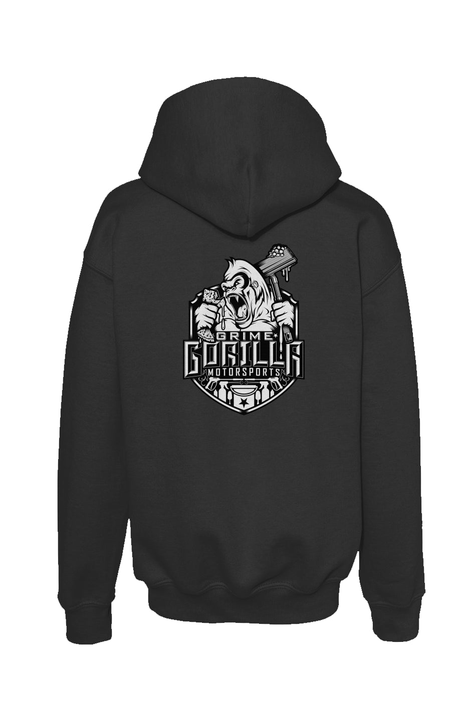 Black and White Design Youth Hoodie | Grime Gorilla Motorsports