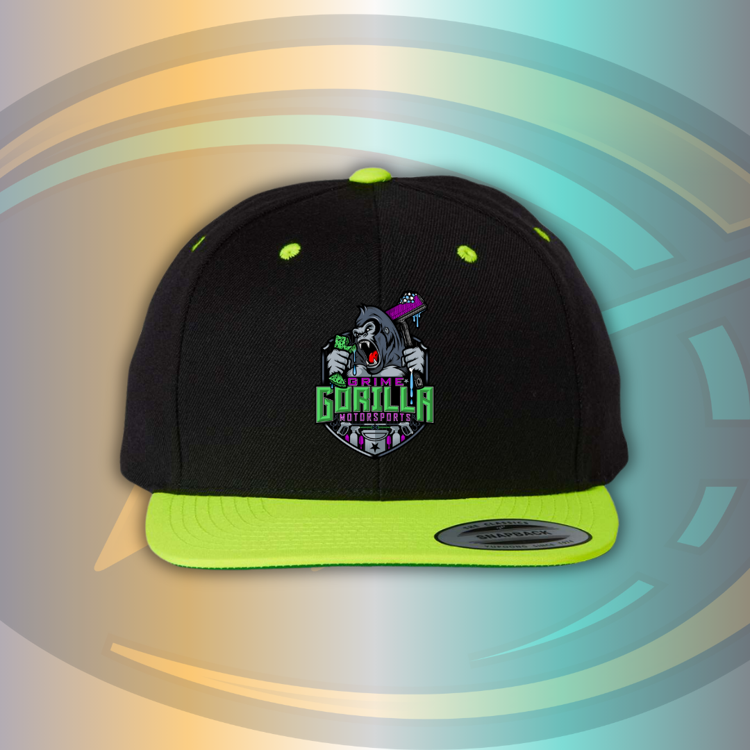 Color Design Flat Bill Hat | Grime Gorilla Motorsports