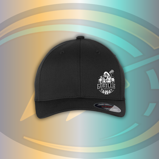 Black and White Design Fitted Hat | Grime Gorilla Motorsports