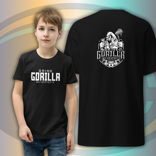 Black and White Design Youth T-Shirt | Grime Gorilla Motorsports