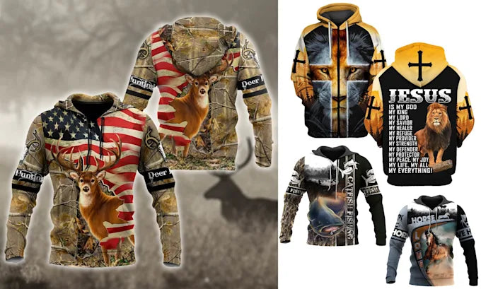 Custom All-Over Hoodie Design by Bellastudio