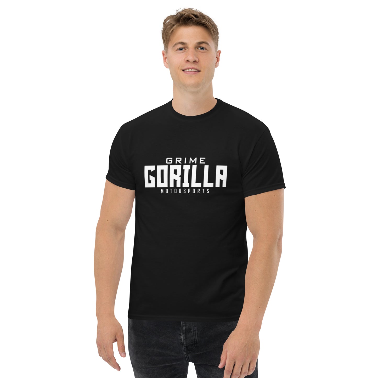 Black and White Design T-Shirt | Grime Gorilla Motorsports