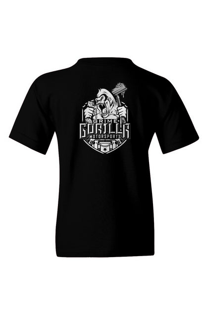 Black and White Design Youth T-Shirt | Grime Gorilla Motorsports