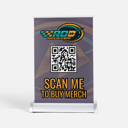 Merch Cost Sign Racer on Demand | Tabletop Merch Sign