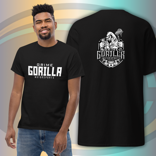 Black and White Design T-Shirt | Grime Gorilla Motorsports
